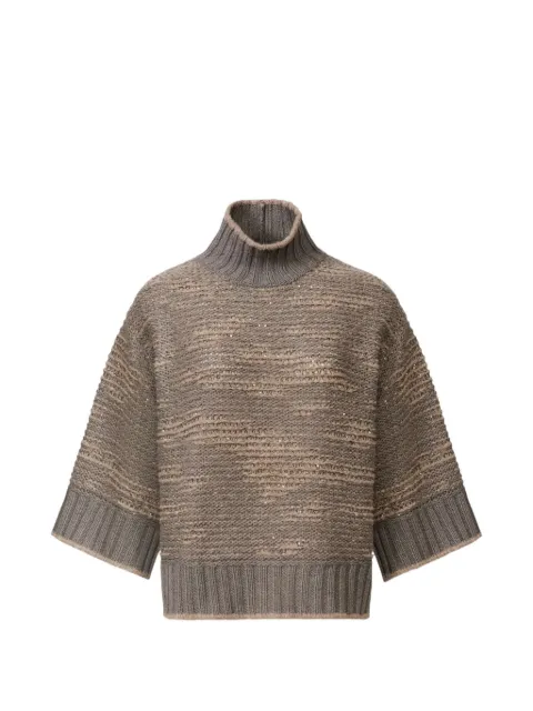 Fabiana Filippi jersey con lentejuelas y cuello alto