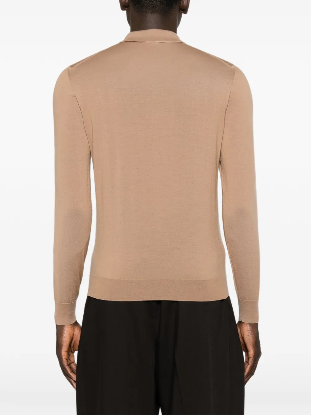 Drumohr Poloshirt met rits Bruin