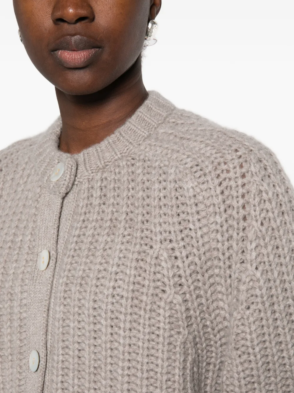 Ftc Grofgebreid vest Grijs