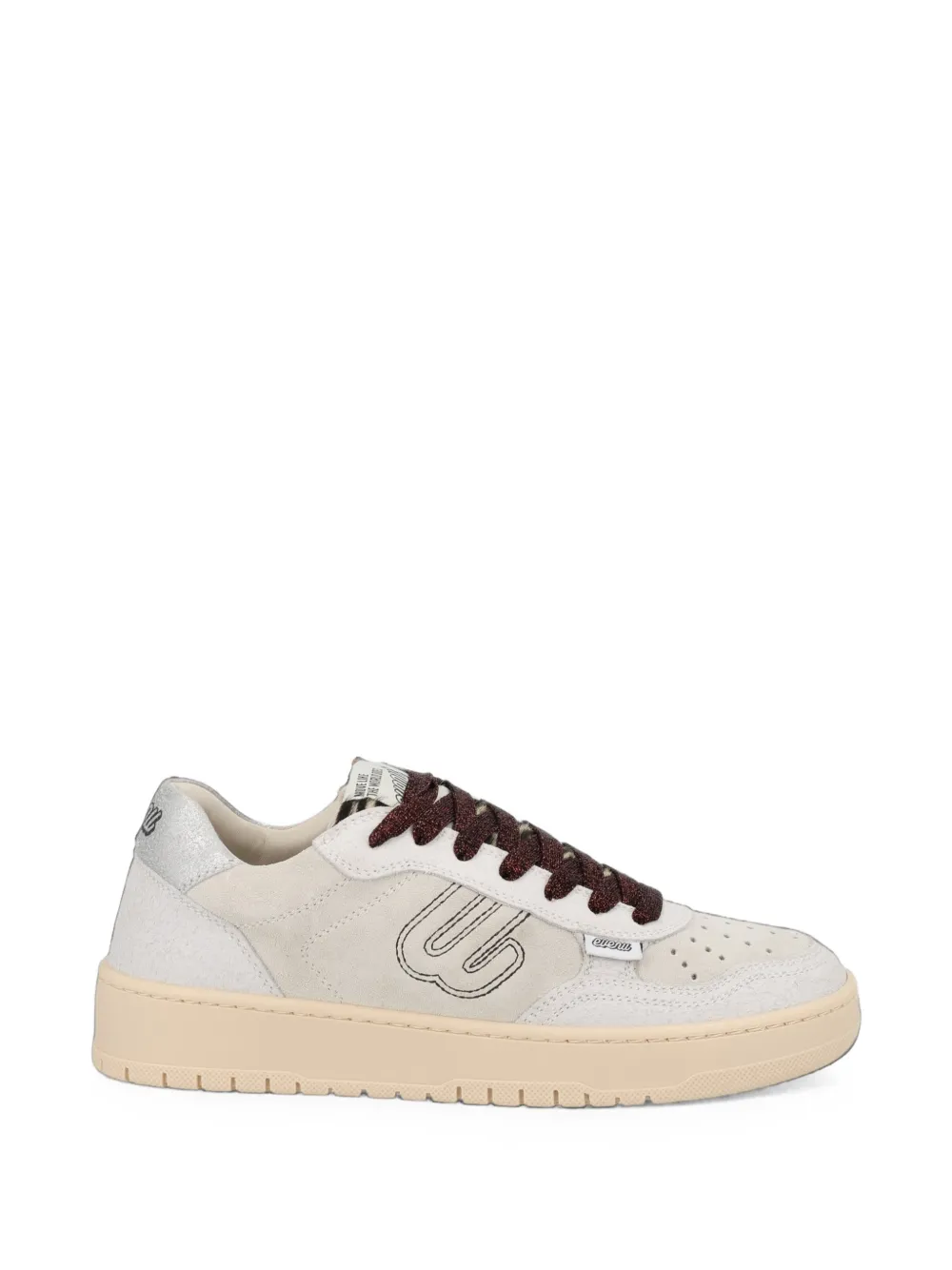 EVENU Equal Heleisa suede-panelled glitter-lace sneakers