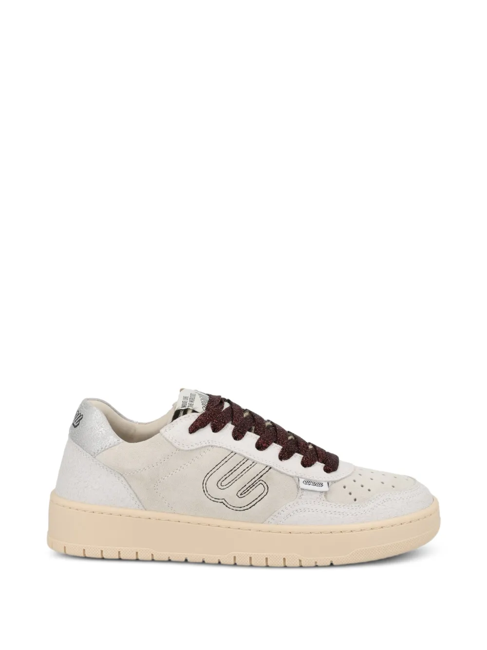 EVENU Equal Heleisa suede-panelled glitter-lace sneakers