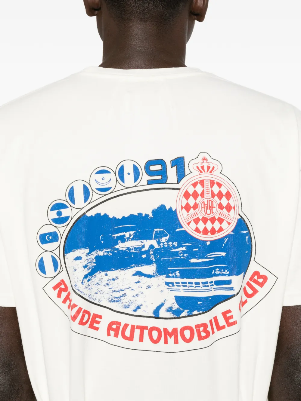 RHUDE Katoenen T-shirt met grafische print Beige
