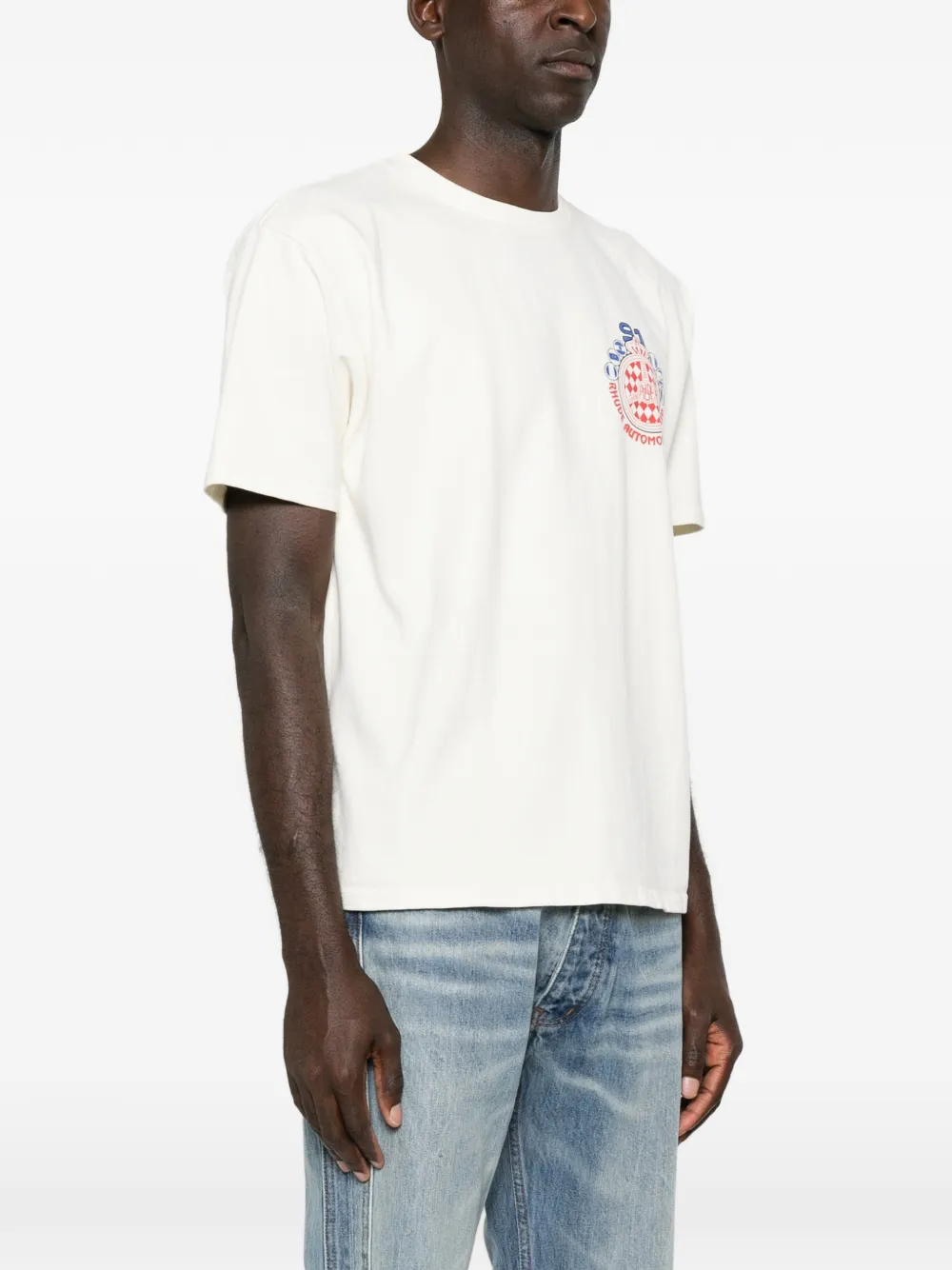 RHUDE Katoenen T-shirt met grafische print Beige
