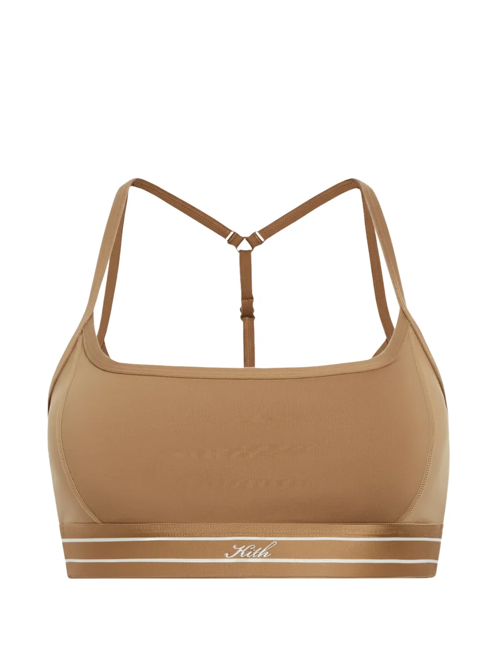 KITH Nadia logo-underband sports bra - Marrone