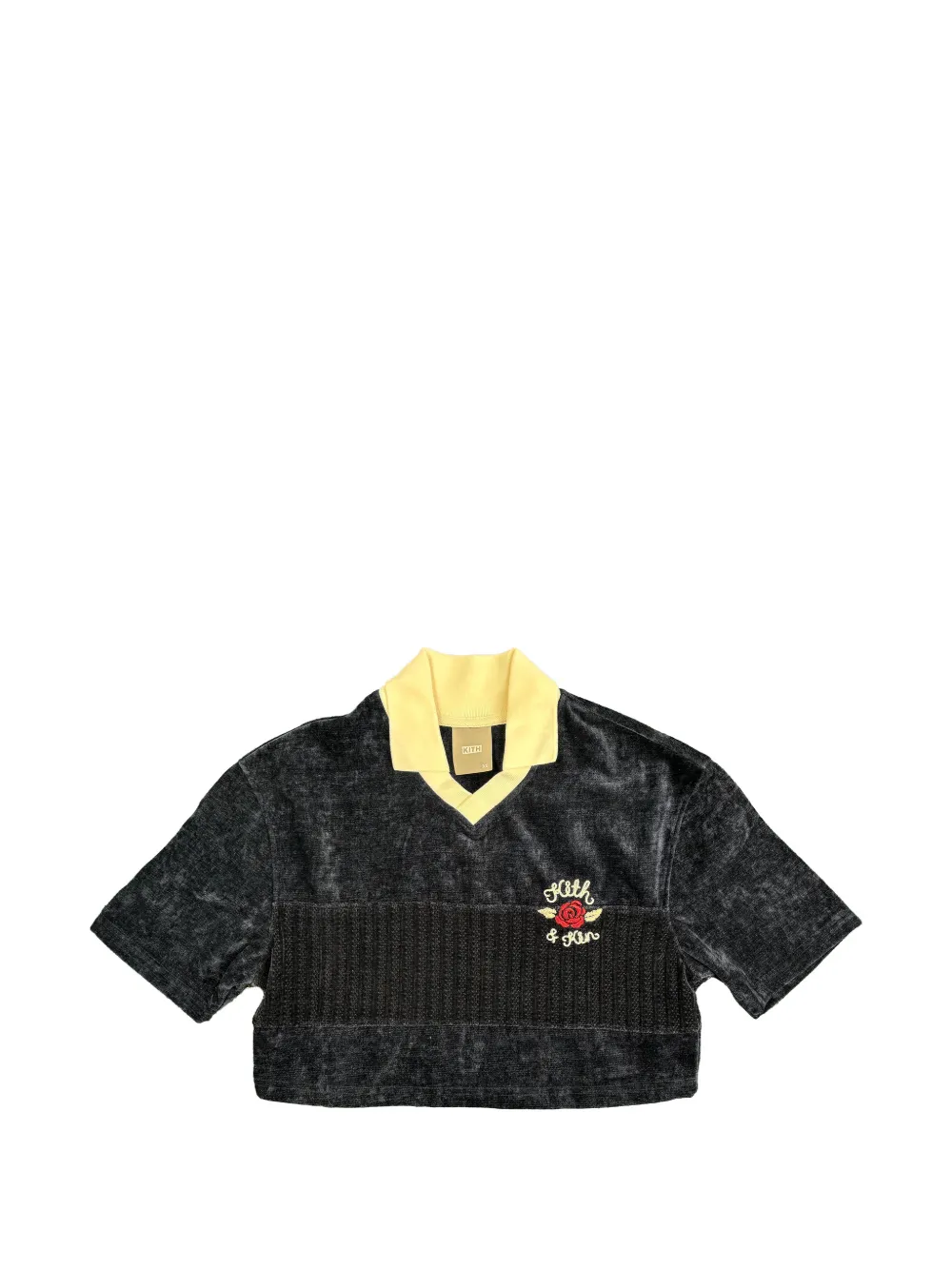 KITH Spencer bonded chenille V-neck T-shirt