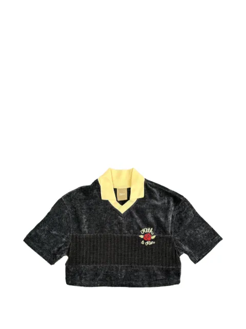 KITH playera Spencer con cuello en V de chenilla unida