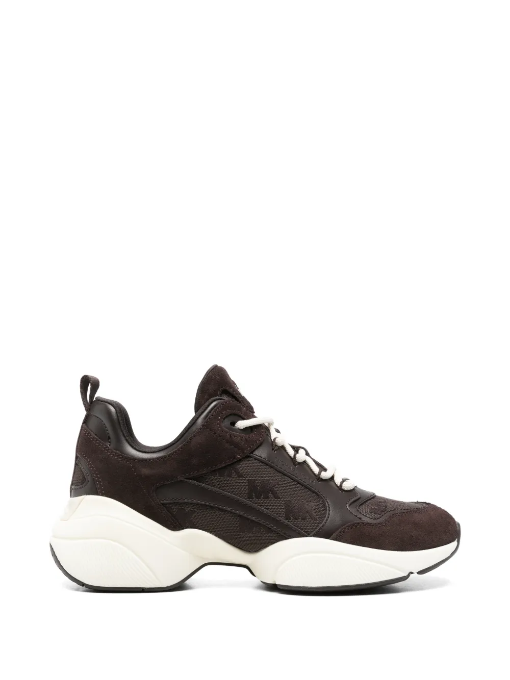 Michael Kors Bowie logo-print panelled sneakers - Braun