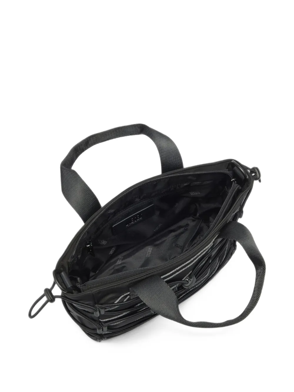 Diesel Tech-D S X bungee-cord tote bag Zwart