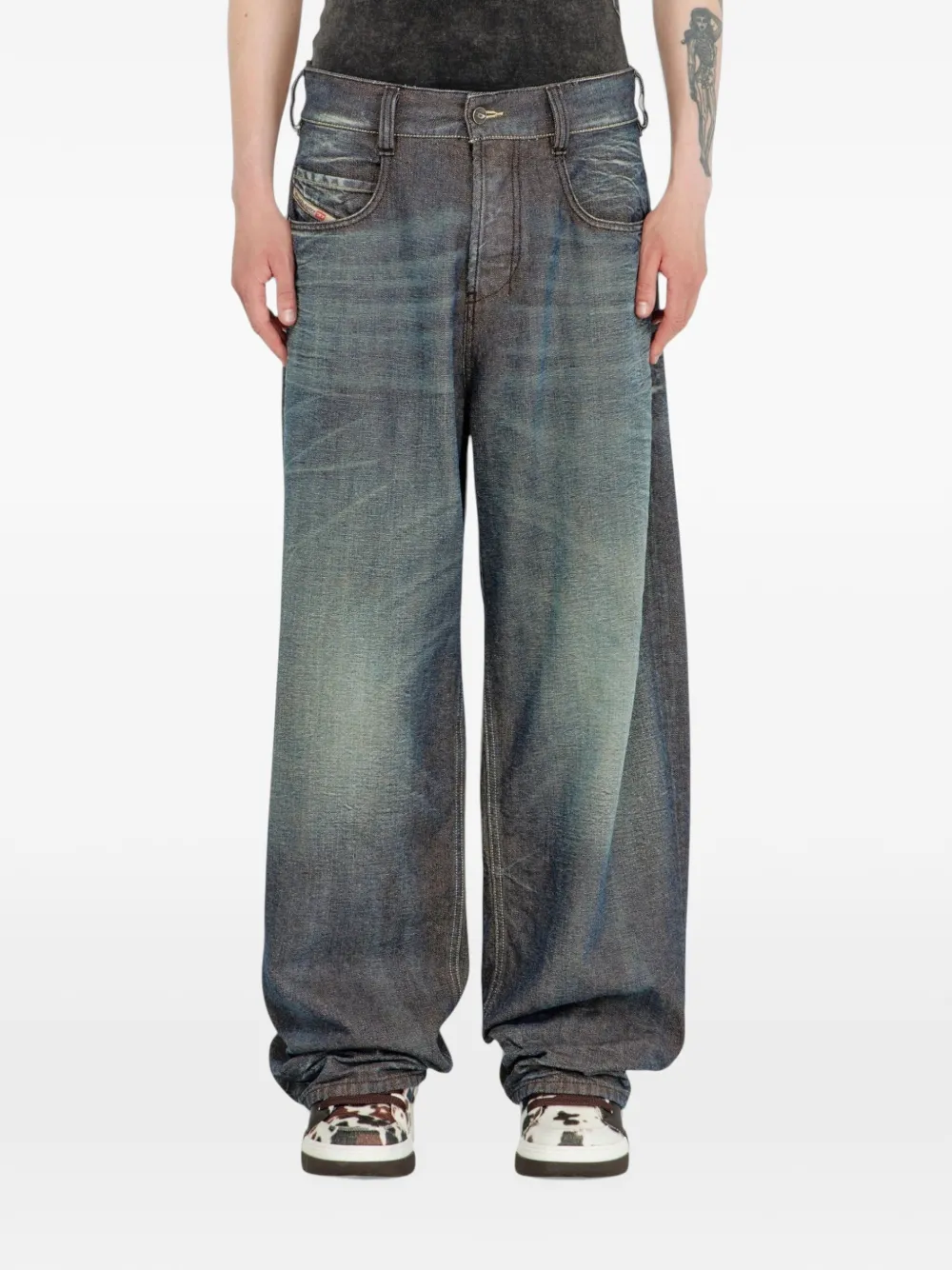 Diesel 1997 D-Enim-M wide-leg jeans Blauw