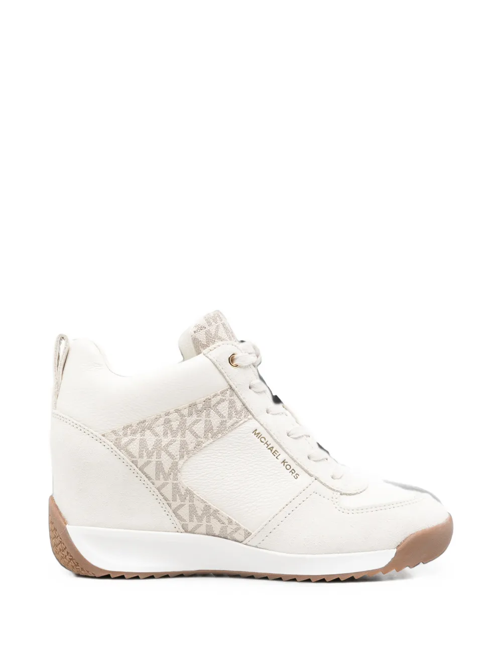 Michael Kors Nikko monogram-print wedge sneakers