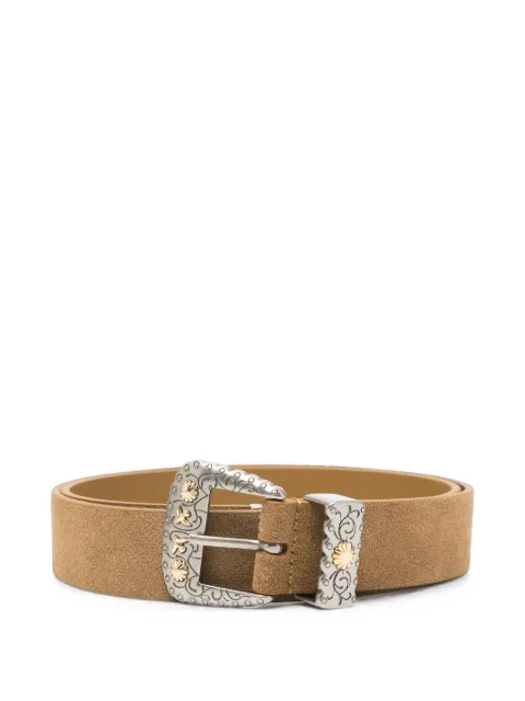 PINKO engraved-detail suede belt
