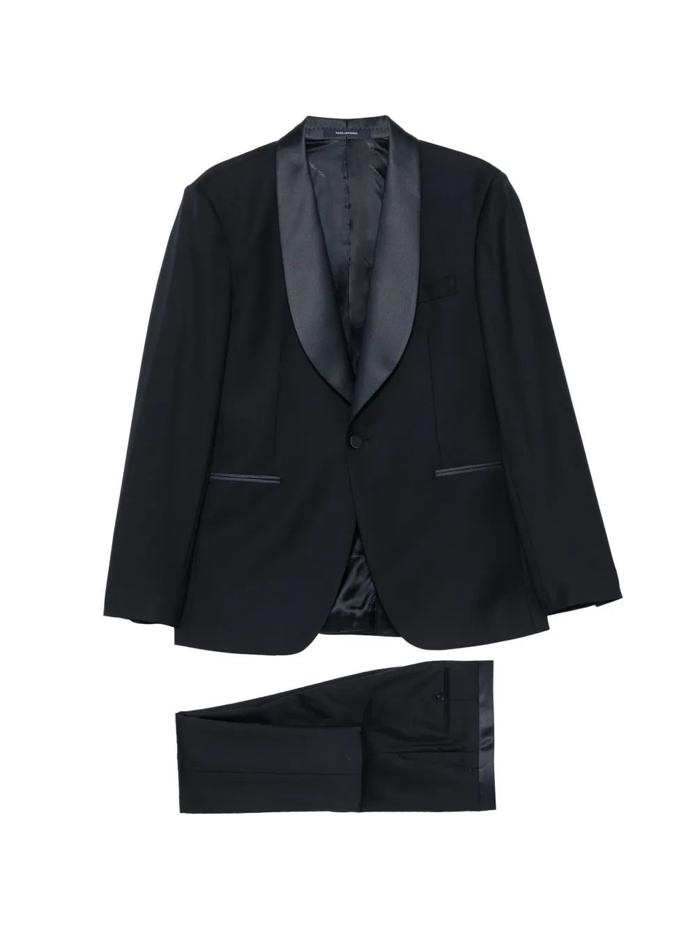 Tagliatore shawl-lapel suit (set of three) - Bleu Tagliatore shawl-lapel suit (set of three) - Bleu