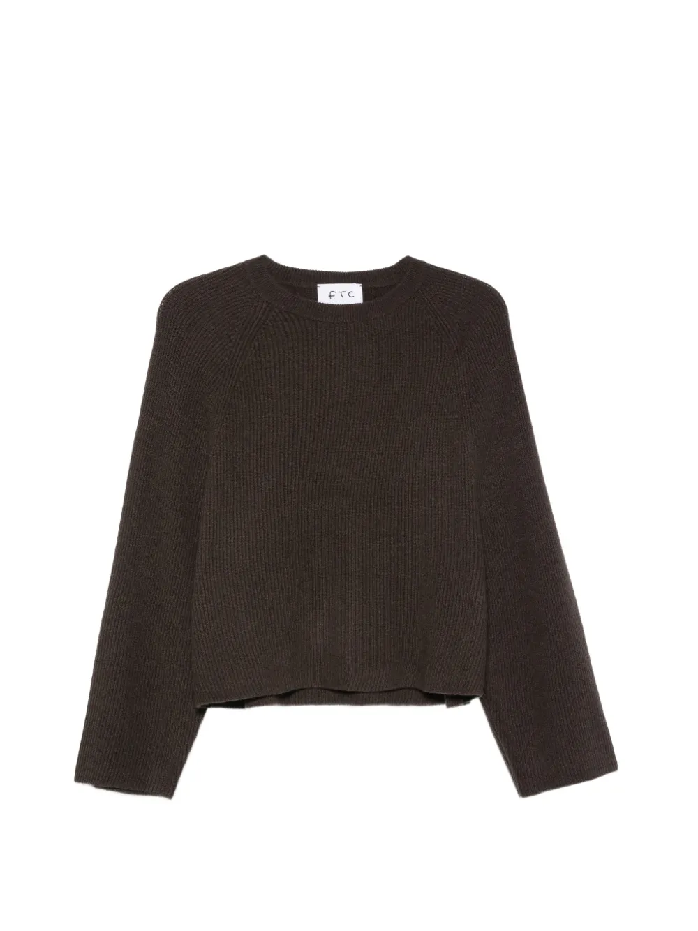 Ftc ribbed raglan-sleeve sweater - Marron