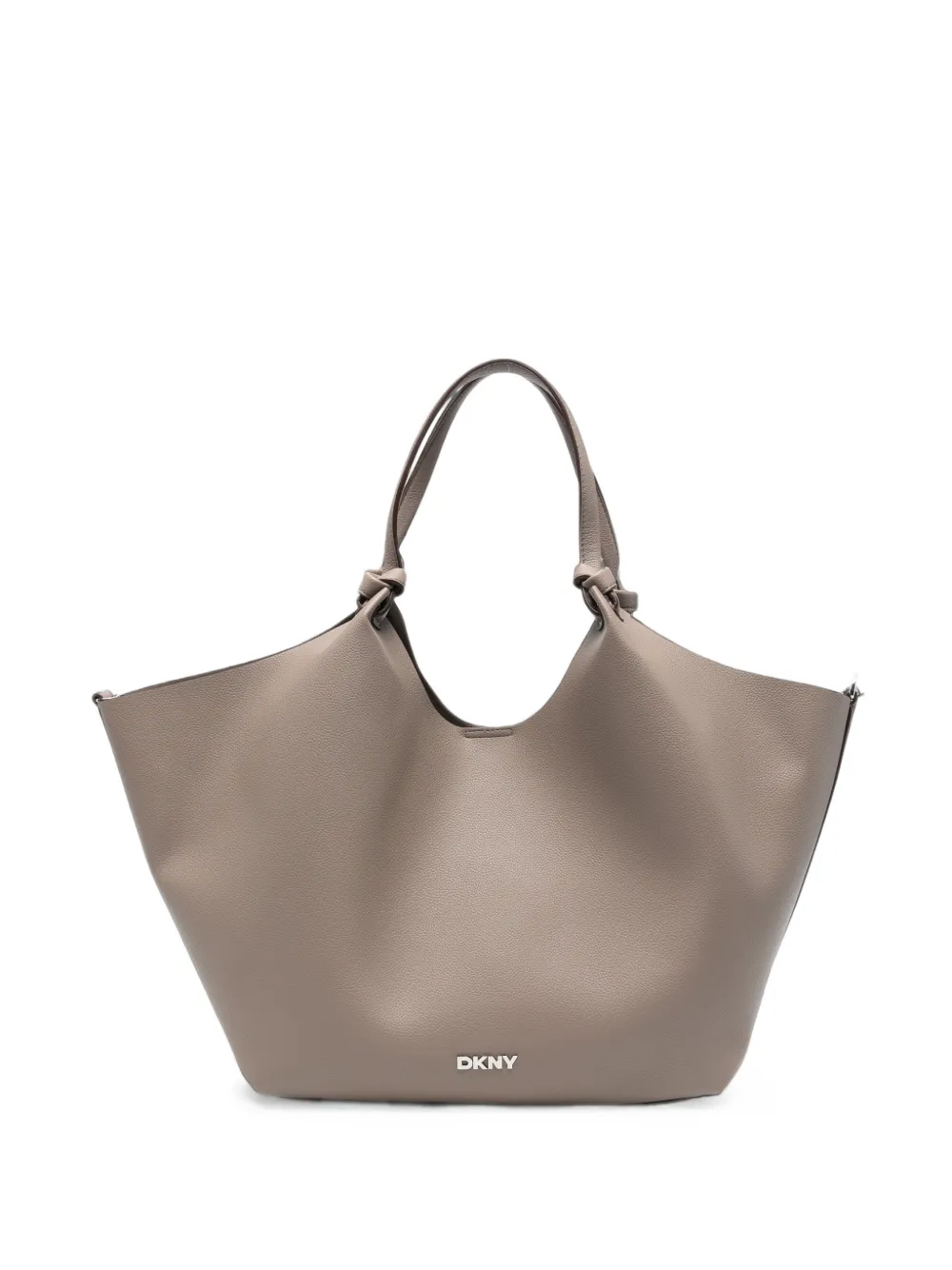 DKNY pebbled logo-plaque tote bag