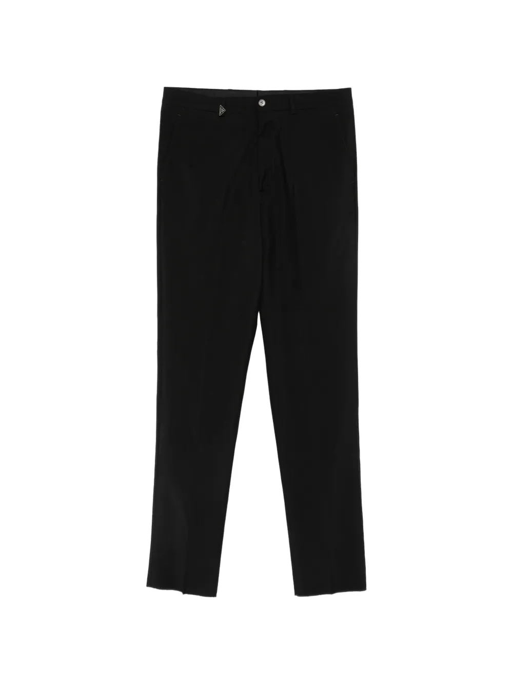 Prada triangle logo-plaque tailored trousers - Noir