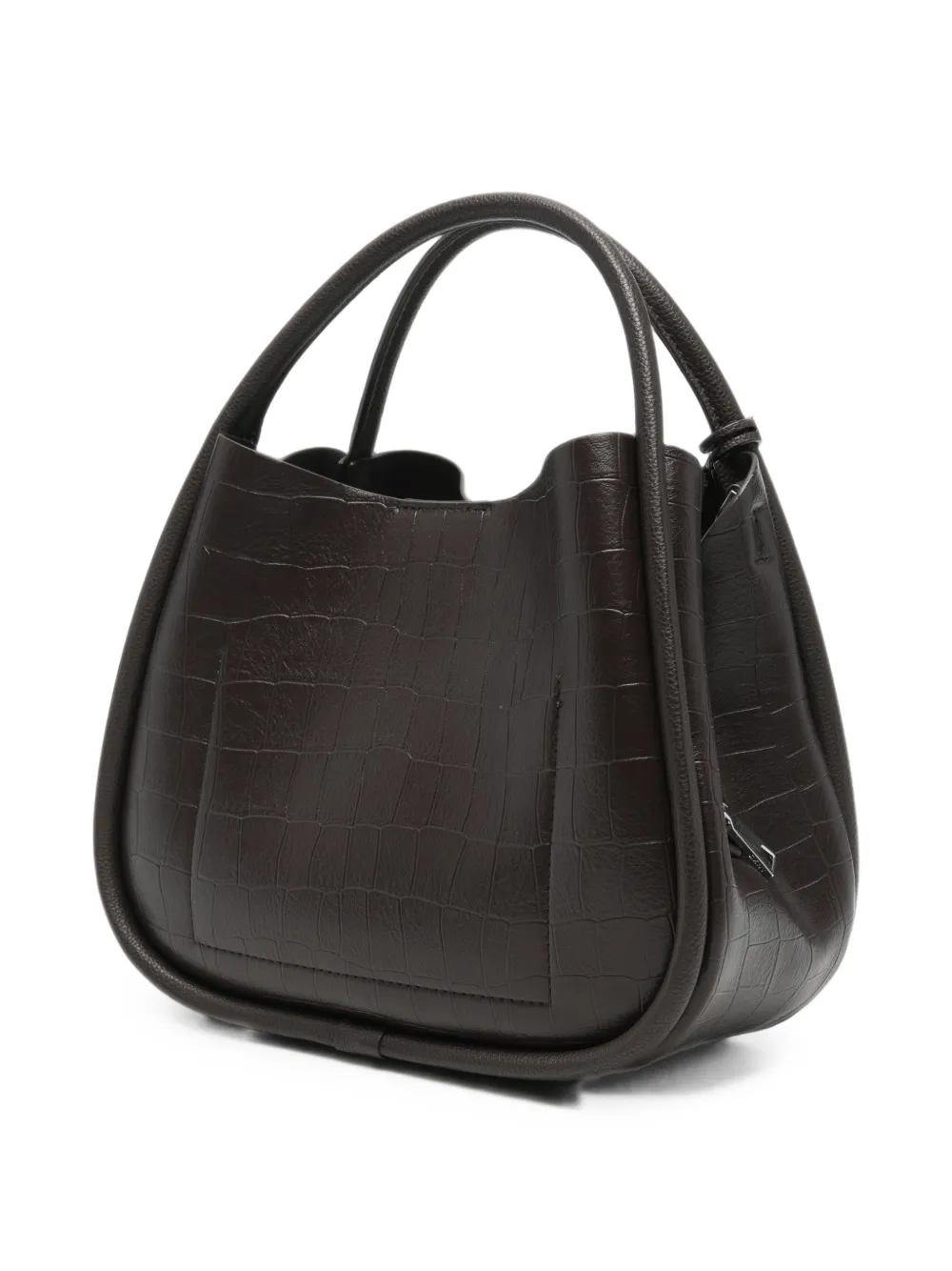 DKNY Shopper met krokodillen-reliëf en logo-label Bruin
