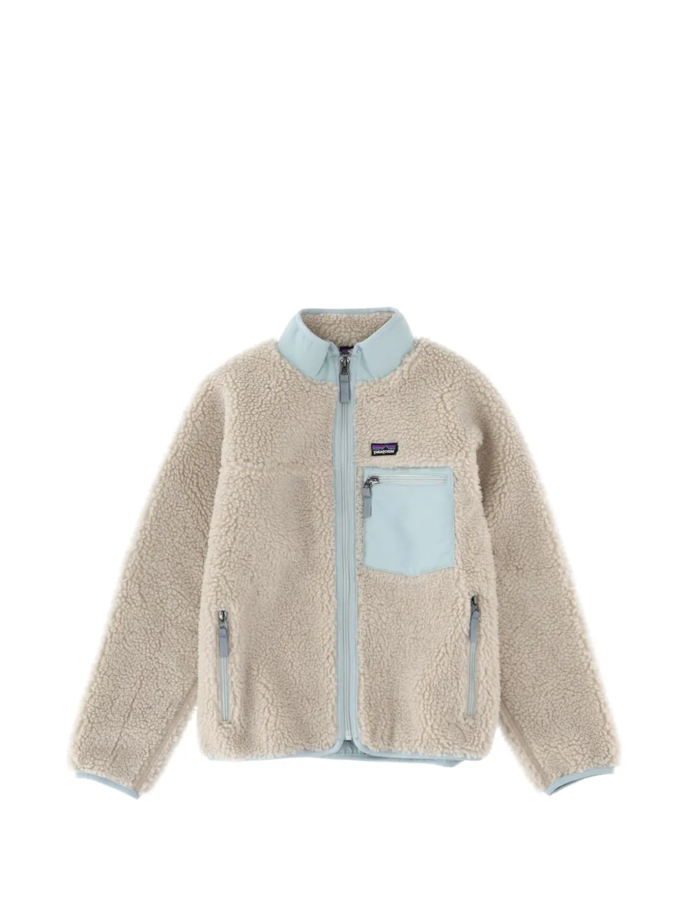 Patagonia Kids Retro-X fleece-texture zip-up jacket Beige