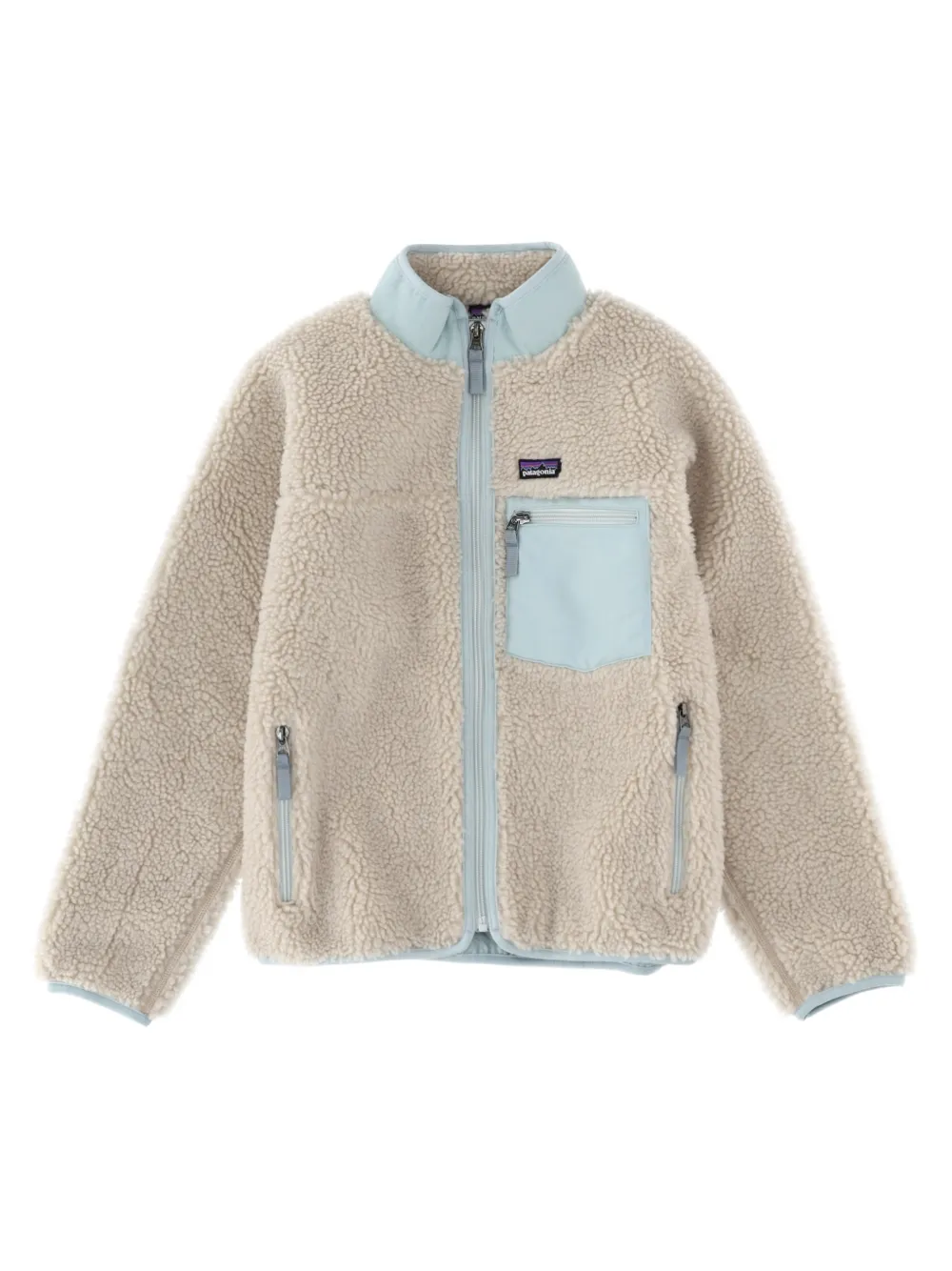 Patagonia Kids Retro-X fleece-texture zip-up jacket Beige
