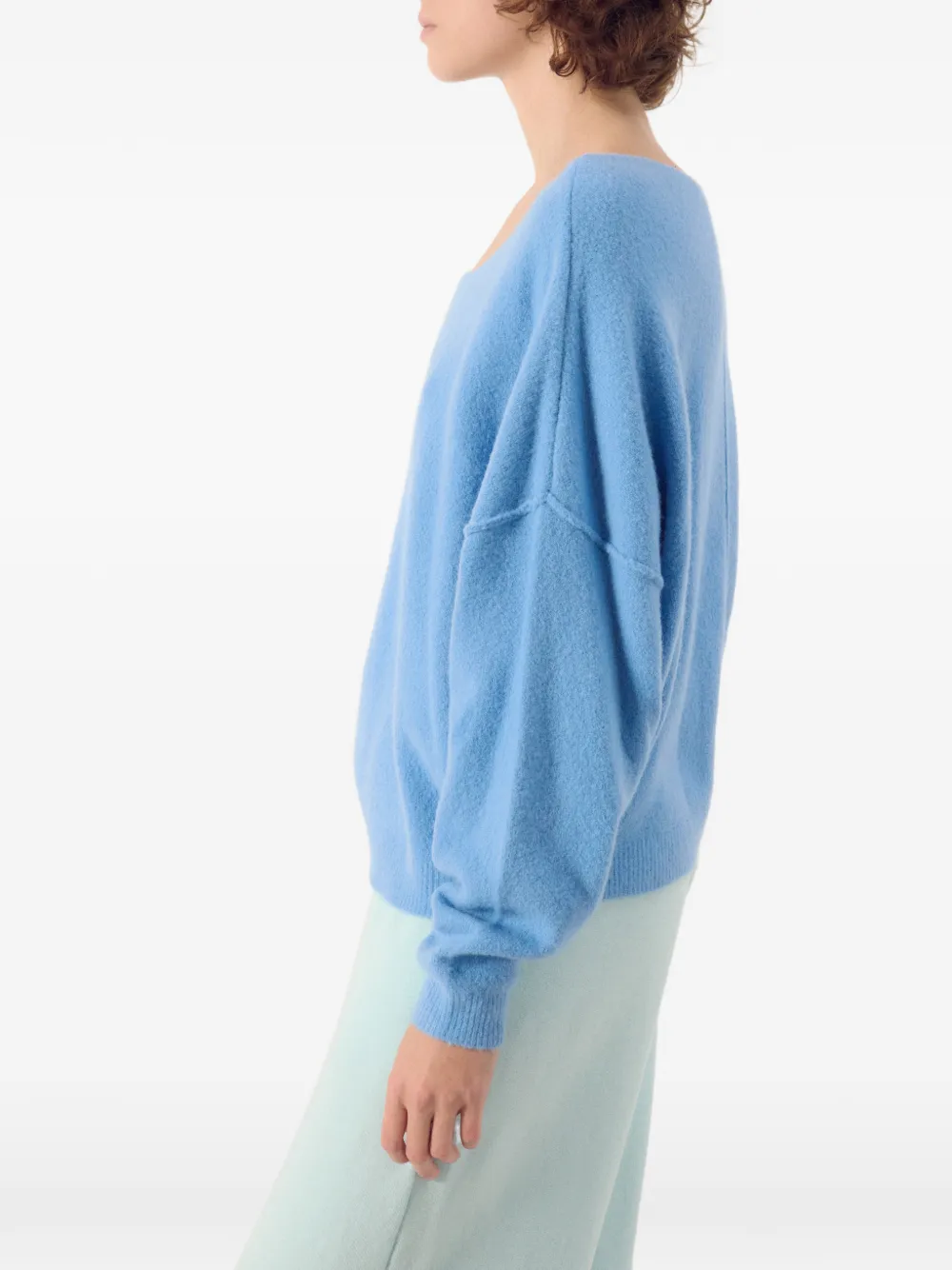 American Vintage Damsville boat-neck sweater Blauw