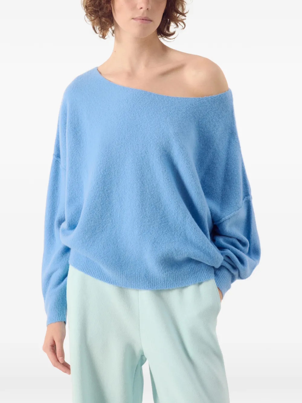 American Vintage Damsville boat-neck sweater Blauw