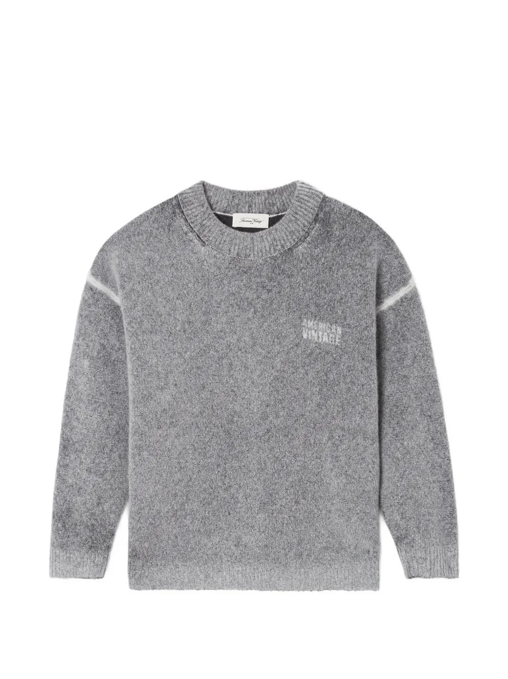 American Vintage Kids Damsville logo-print sweater - Grigio