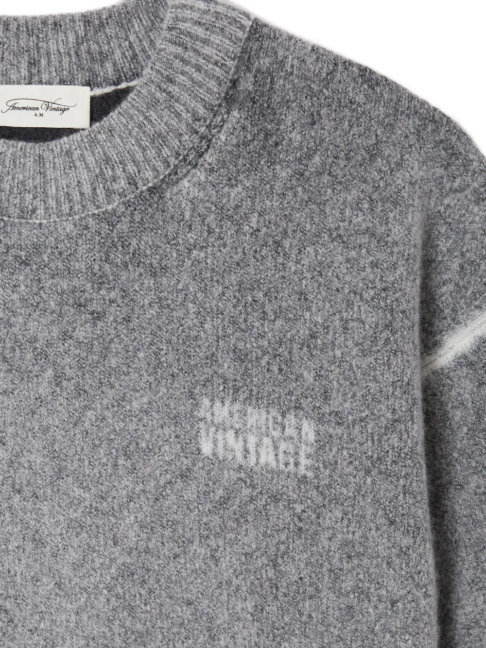 American Vintage Kids Damsville logo-print sweater Grijs