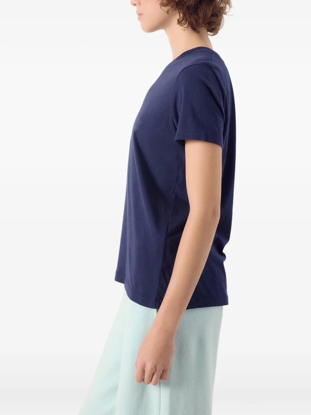 American Vintage Apoly katoenen T-shirt met korte mouwen Blauw