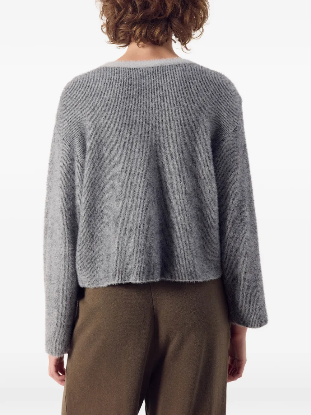 American Vintage Sapowood contrast-collar sweater Grijs