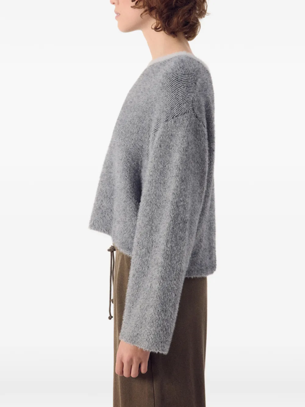 American Vintage Sapowood contrast-collar sweater Grijs