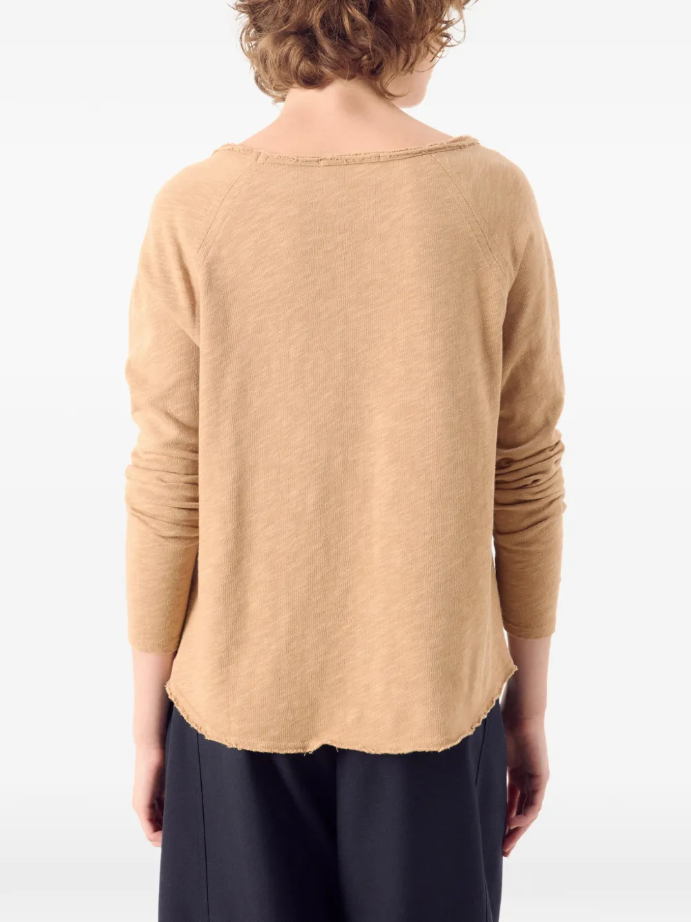 American Vintage Sonoma T-shirt met raglan mouwen Beige