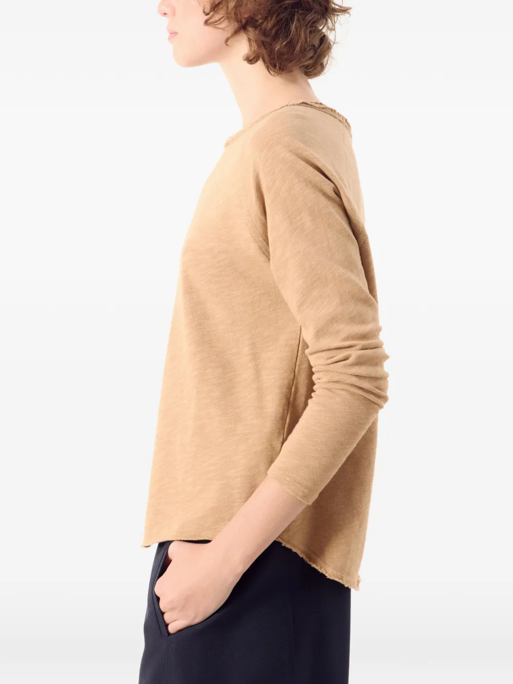 American Vintage Sonoma T-shirt met raglan mouwen Beige