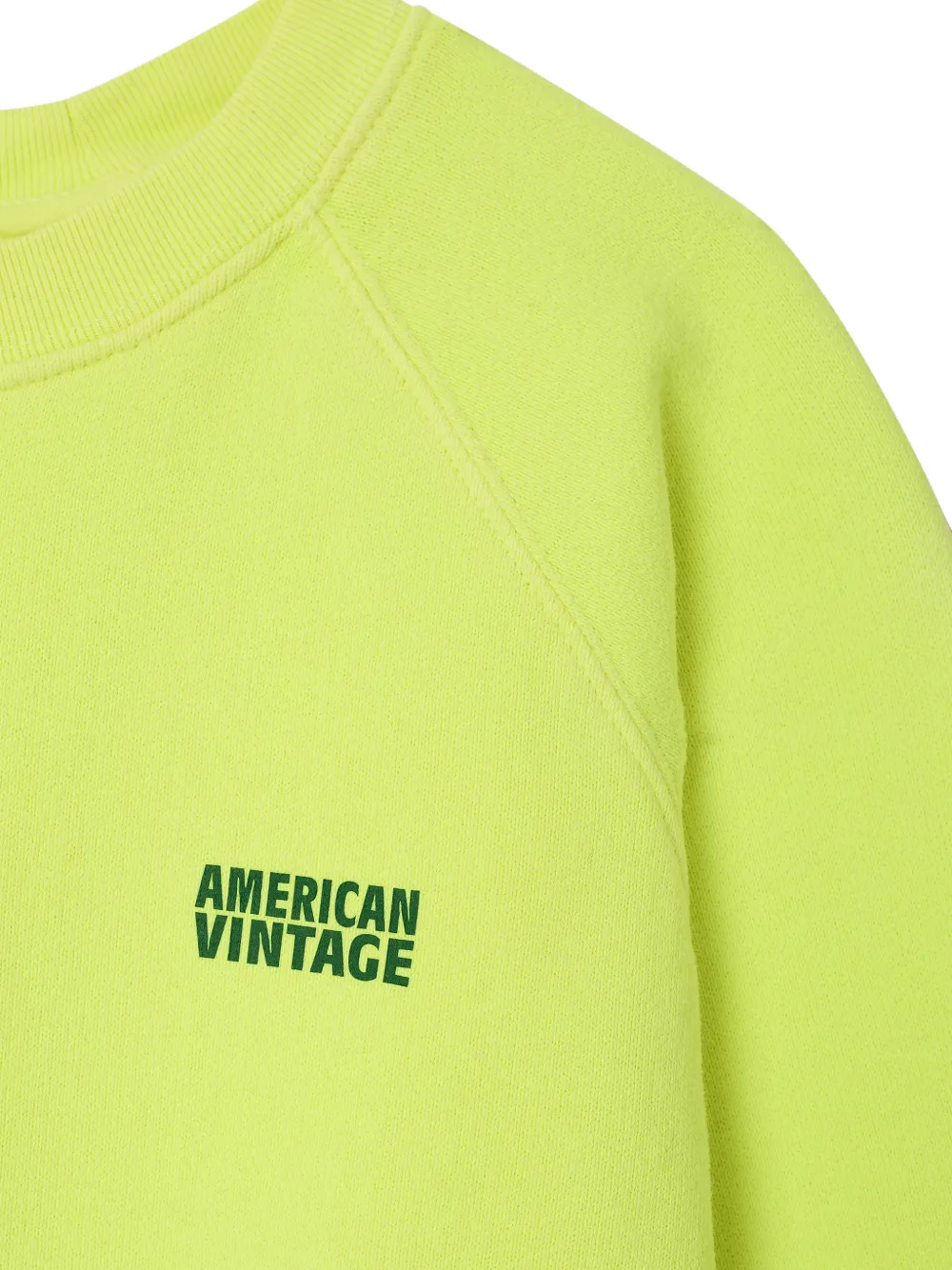 American Vintage Kids Izubird raglan-sleeve hoodie Geel
