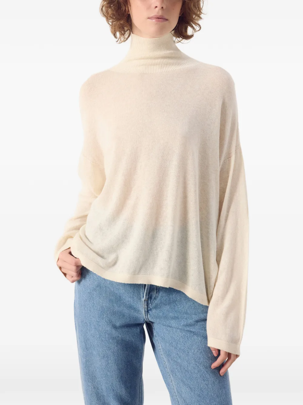 American Vintage Toima mock-neck sweater Beige