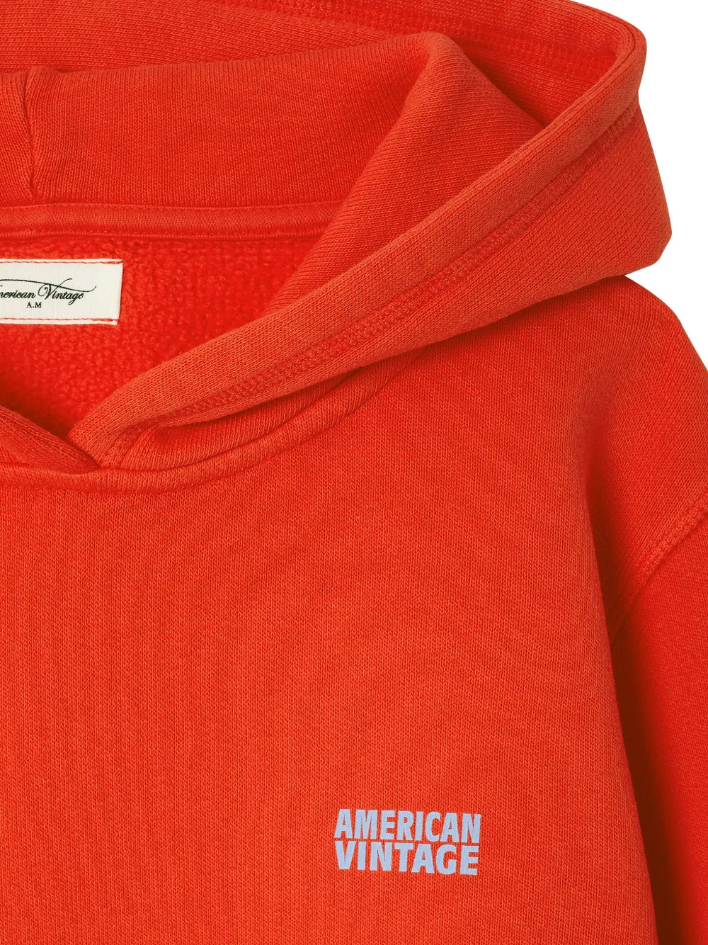 American Vintage Kids Izubird logo-print hoodie Rood