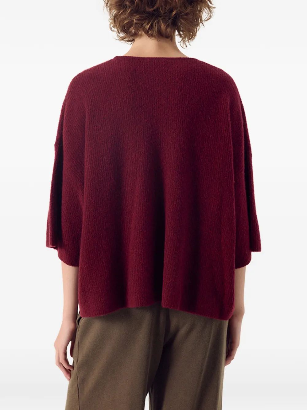 American Vintage Damsville ribbed-knit sweater Rood