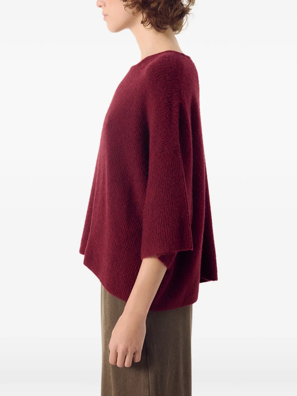 American Vintage Damsville ribbed-knit sweater Rood