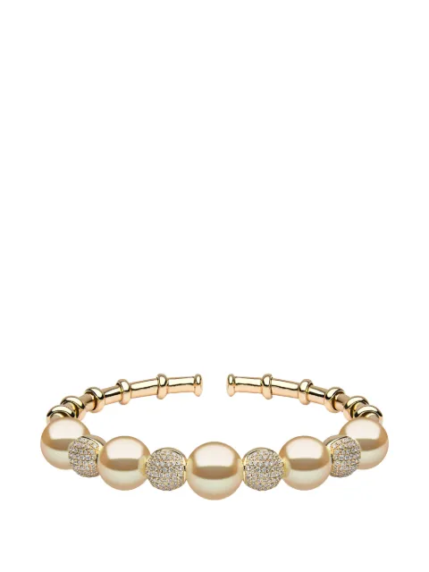 Yoko London South Sea pearl and diamond bangle