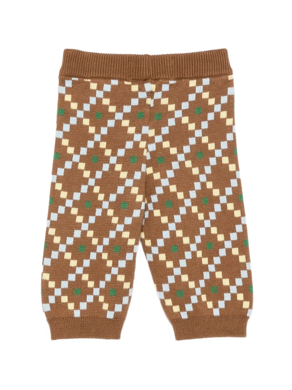 Bobo Choses Gebreide broek met argyle-patroon Bruin