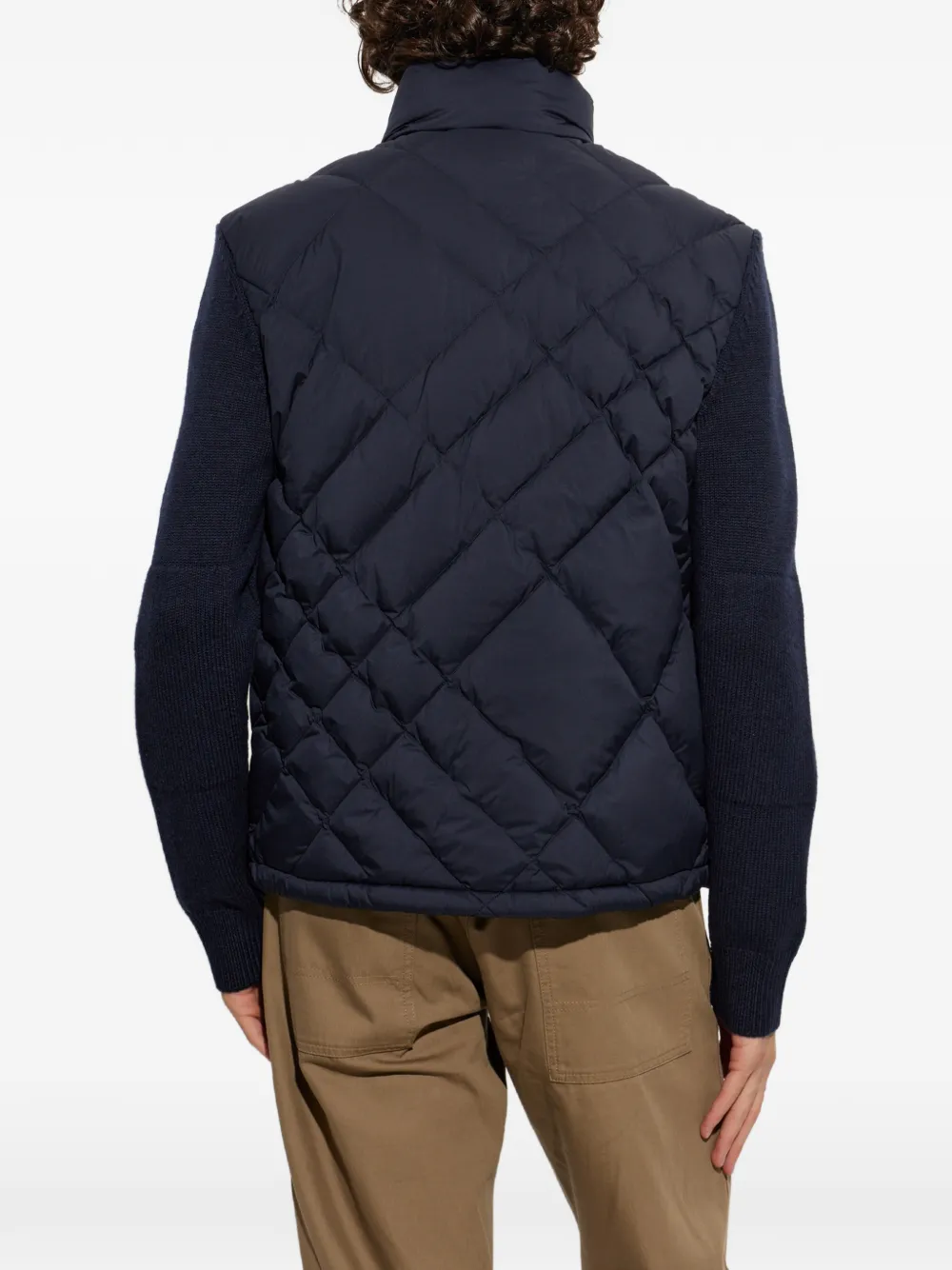 Burberry Dunsbury panelled puffer jacket Blauw