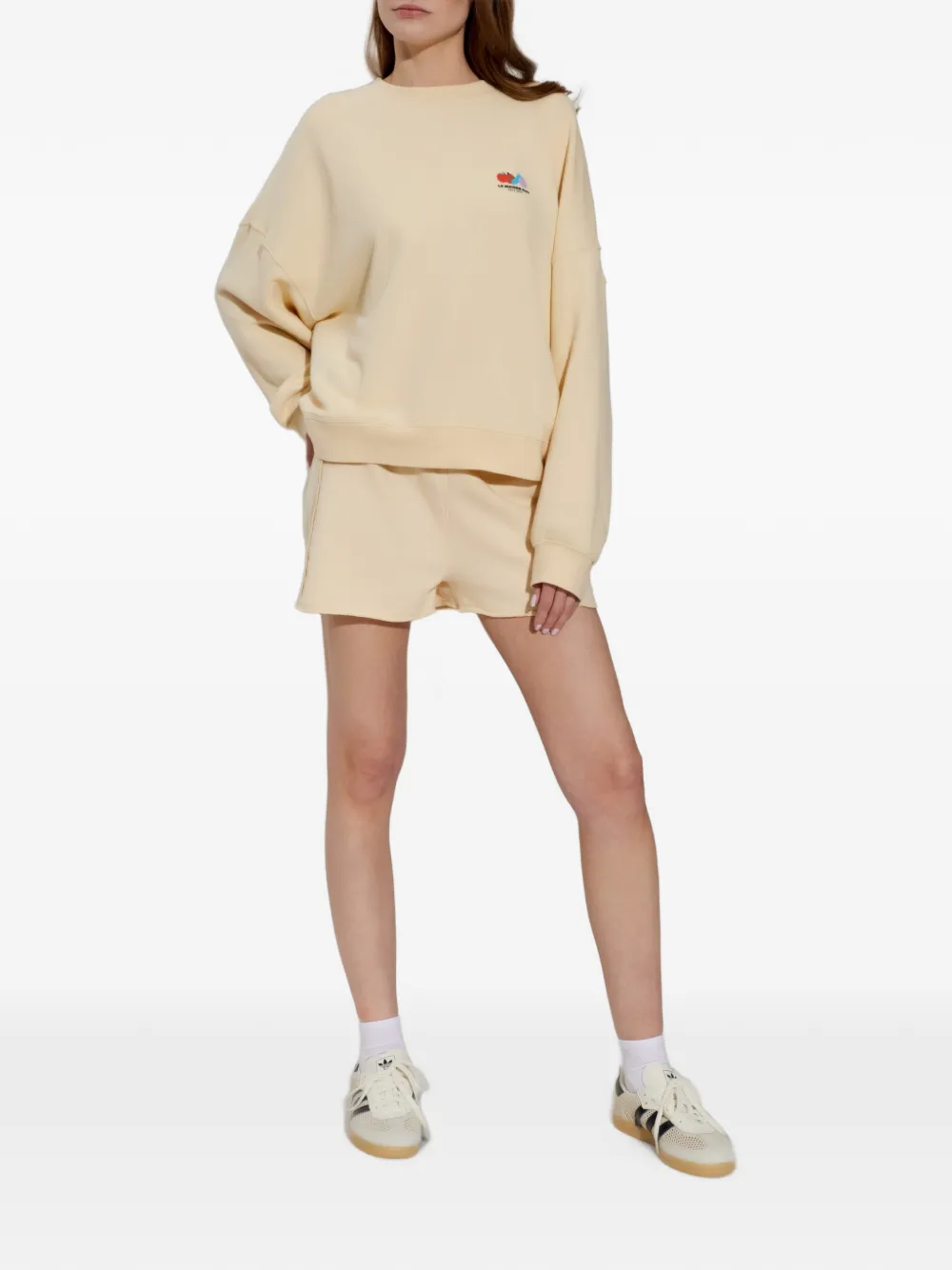 American Vintage Atubay sweater met logoprint Beige