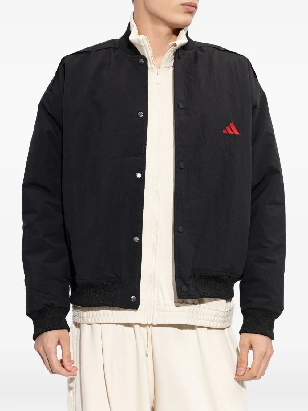 adidas x Tyrrell Winston College logo-embroidered jacket Zwart