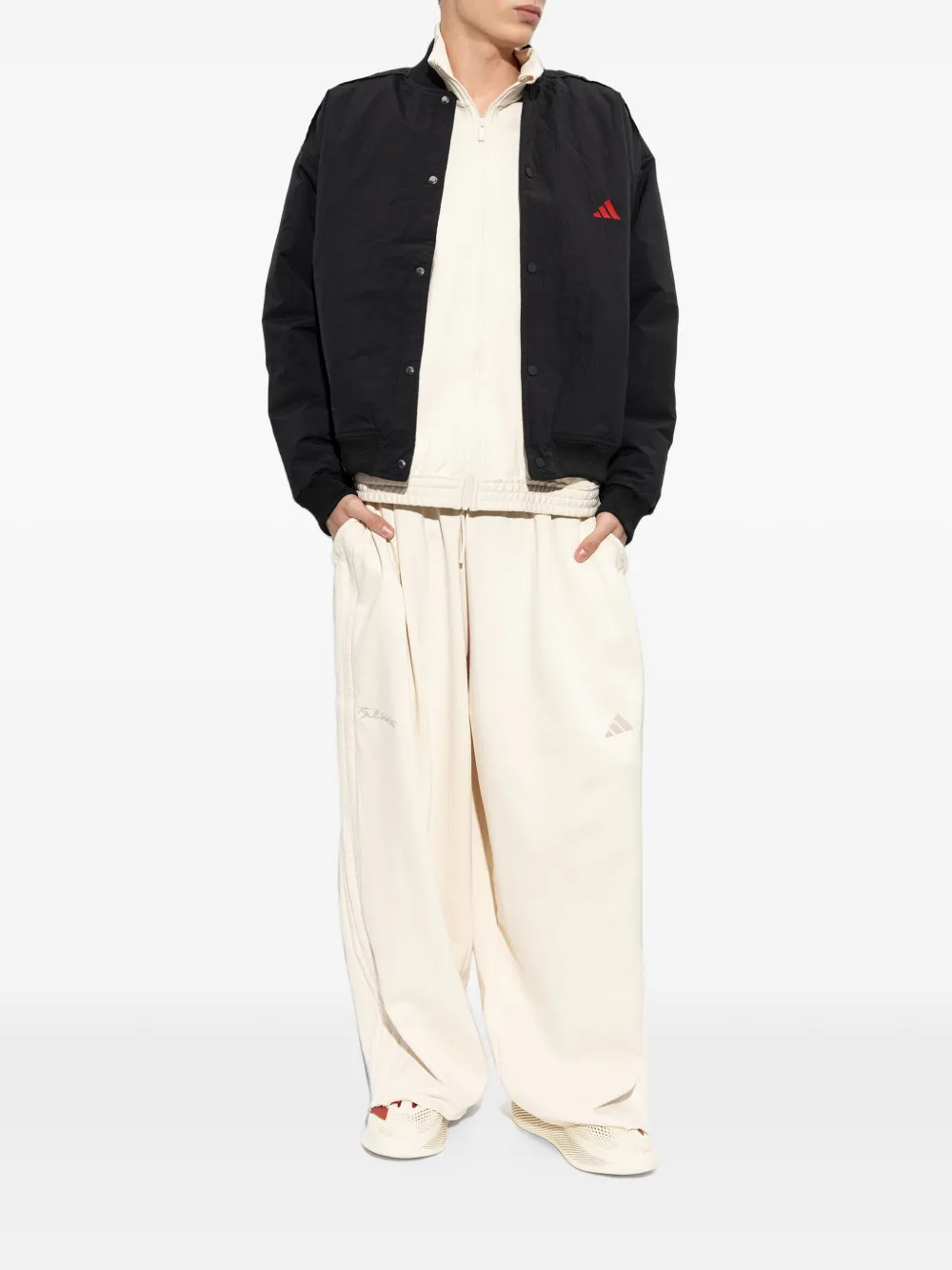 adidas x Tyrrell Winston College logo-embroidered jacket Zwart
