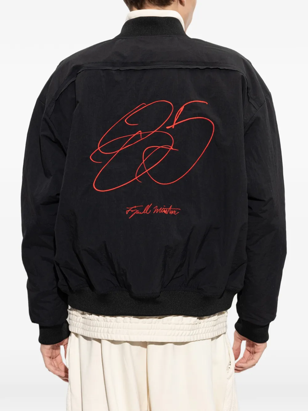 adidas x Tyrrell Winston College logo-embroidered jacket Zwart