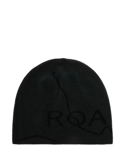 ROA logo-intarsia beanie hat