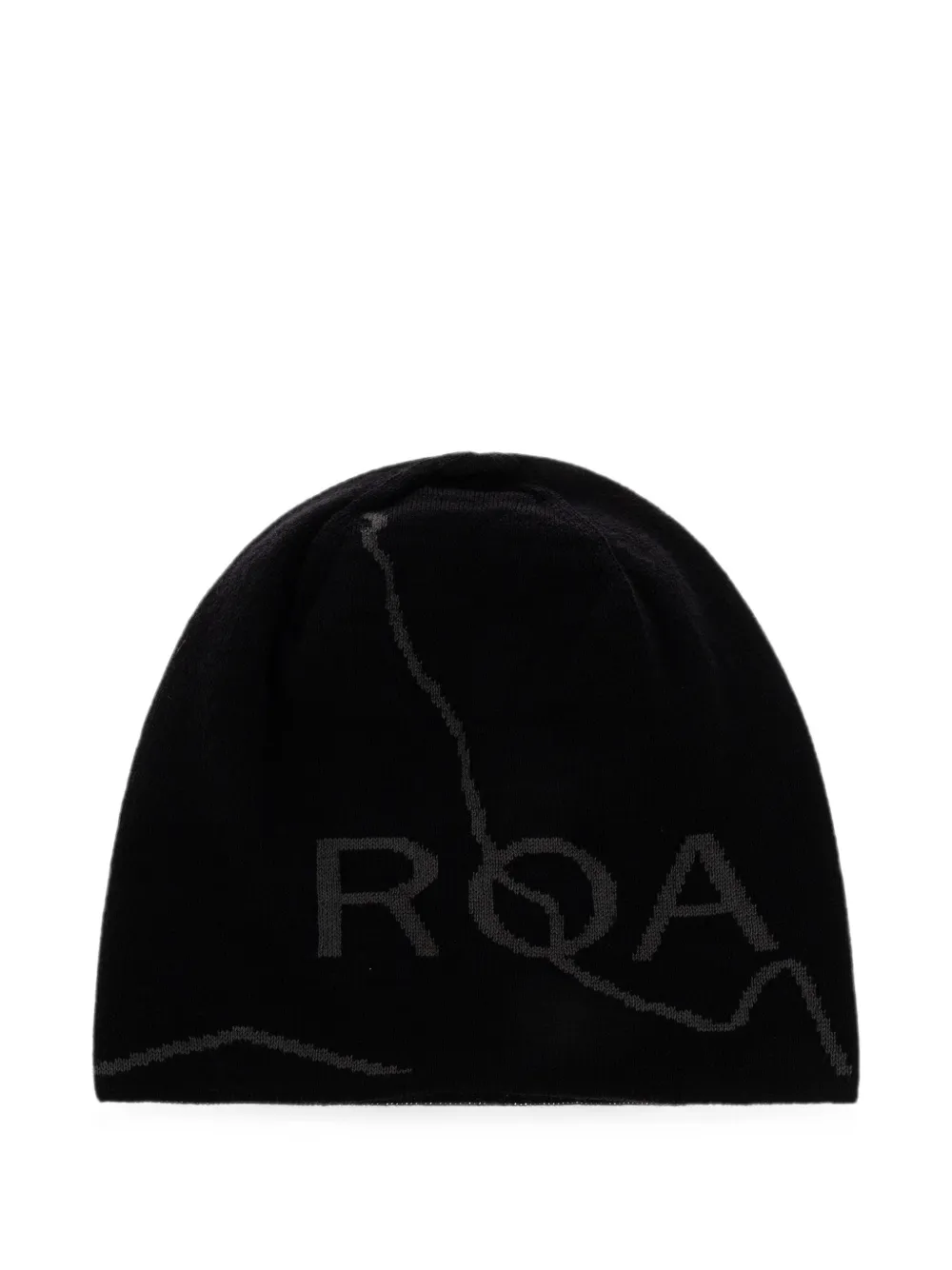 ROA logo-intarsia beanie hat