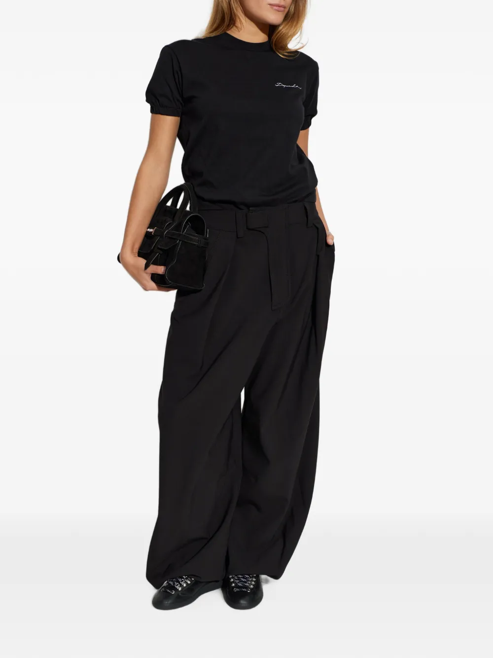 DSQUARED2 puff-sleeve T-shirt Zwart