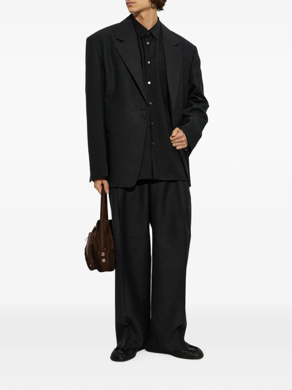 Studio Nicholson Fenn wollen blazer Zwart