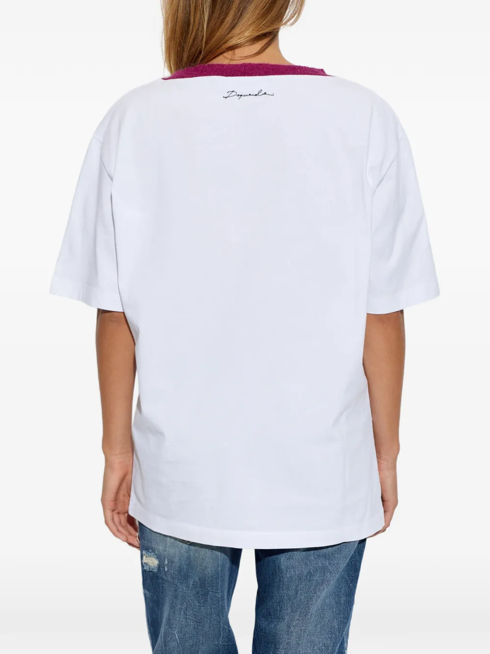 DSQUARED2 embroidered-logo T-shirt Wit