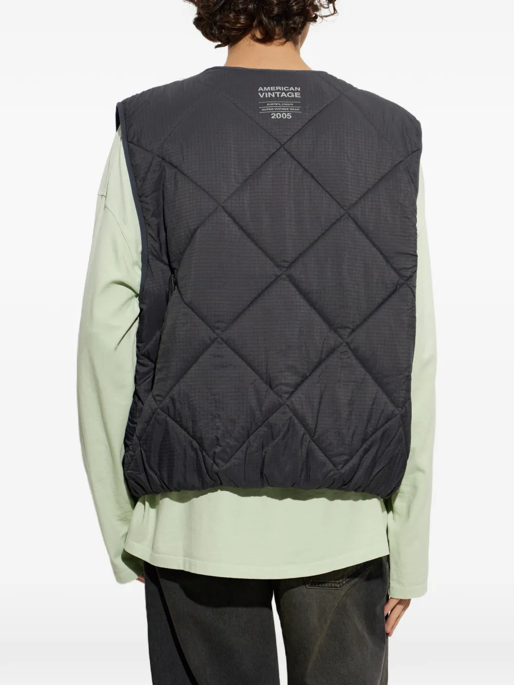 American Vintage Yupibam gewatteerde bodywarmer Grijs