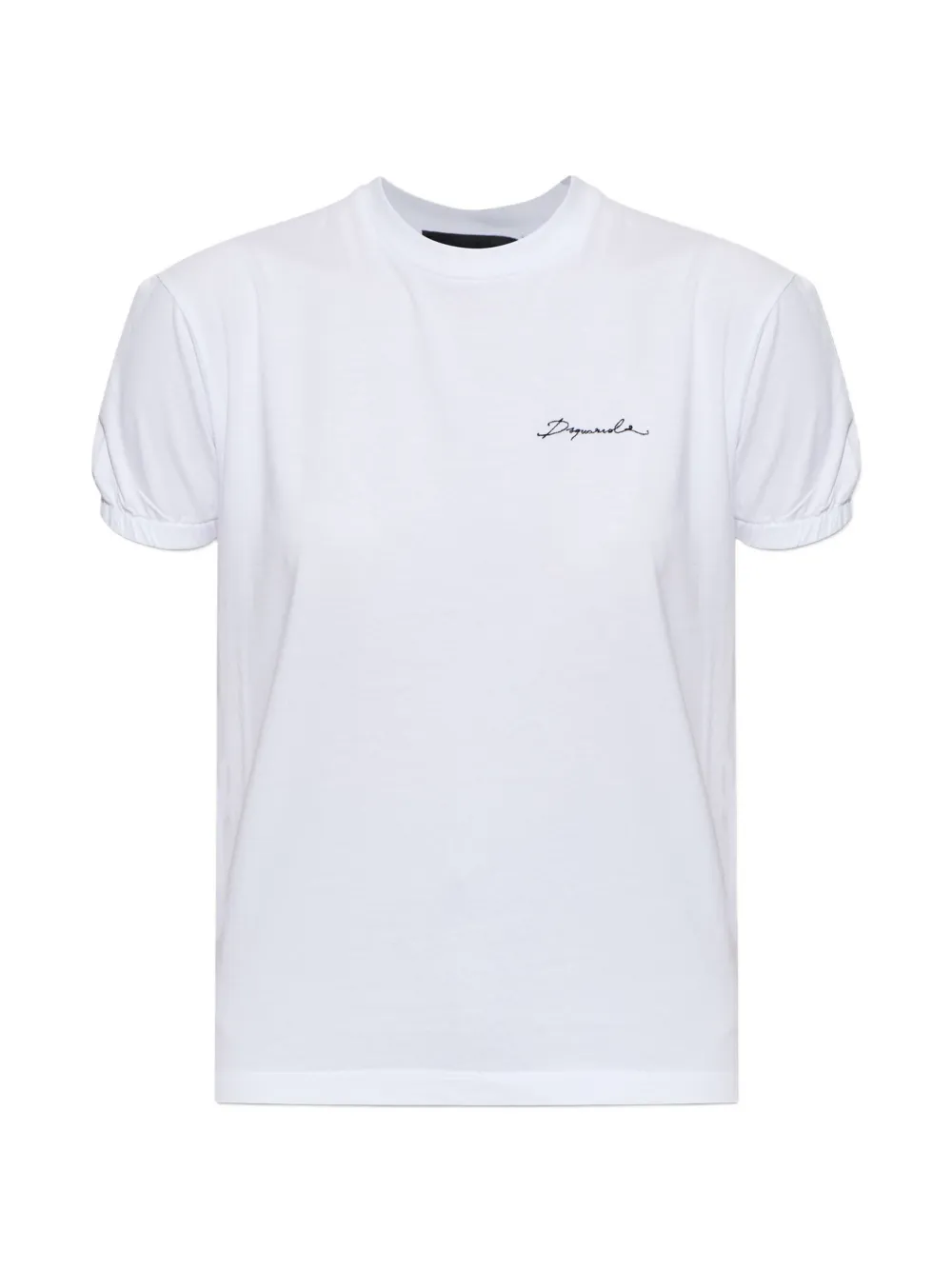 DSQUARED2 logo-embroidered puff-sleeve T-shirt